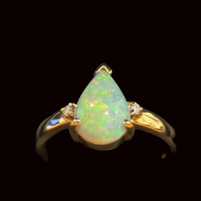 14ct Crystal Solid Opal Ring (SR2014)