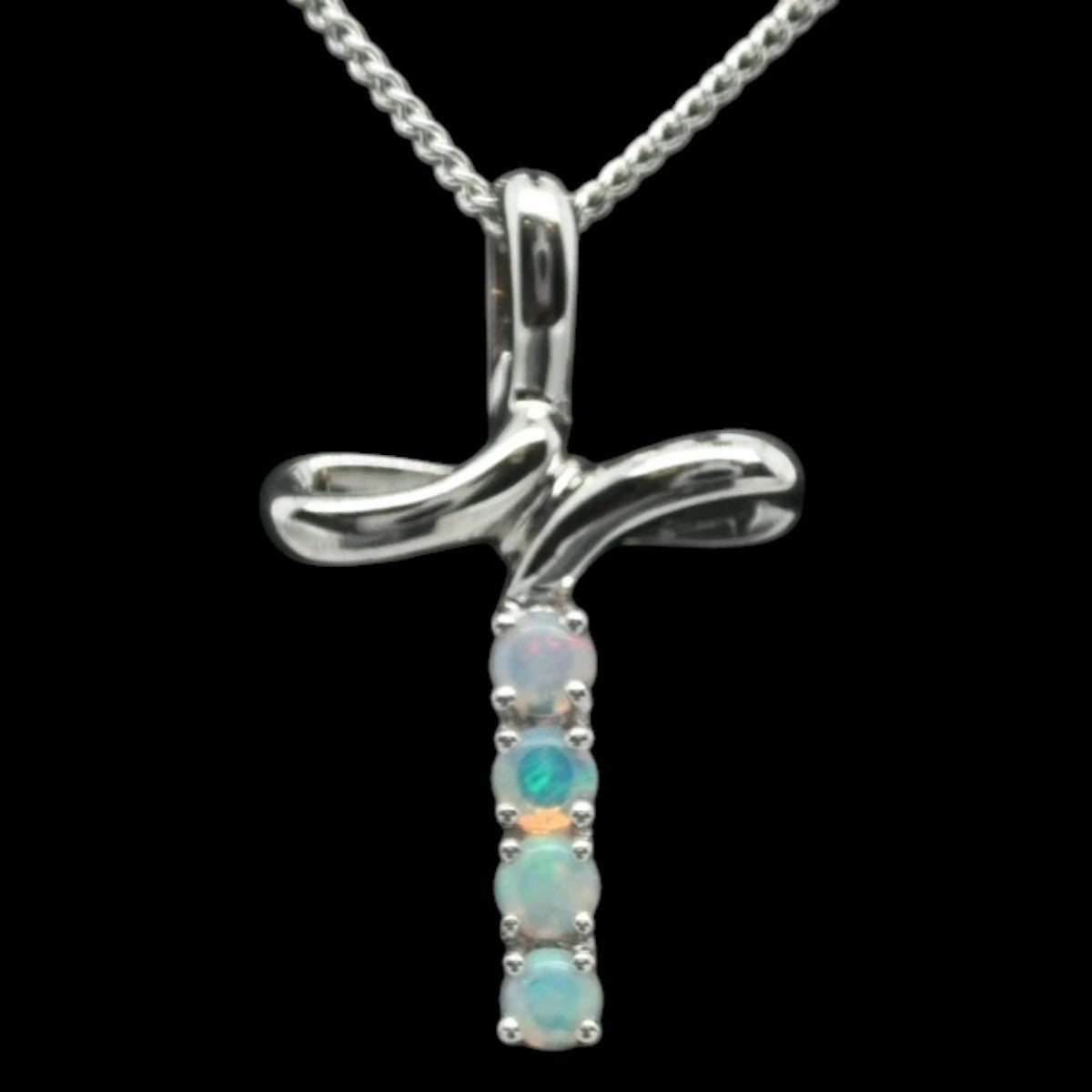 Sterling Silver Solid Opal Pendant (sssp176)