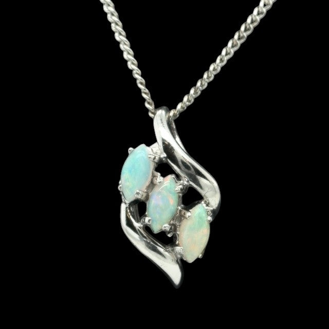Sterling Silver Solid Opal Pendant (sssp181)