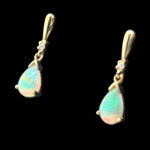 14ct Gold Solid Opal Earrings (se826)
