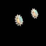 14ct Gold Solid Opal Earrings (se824)