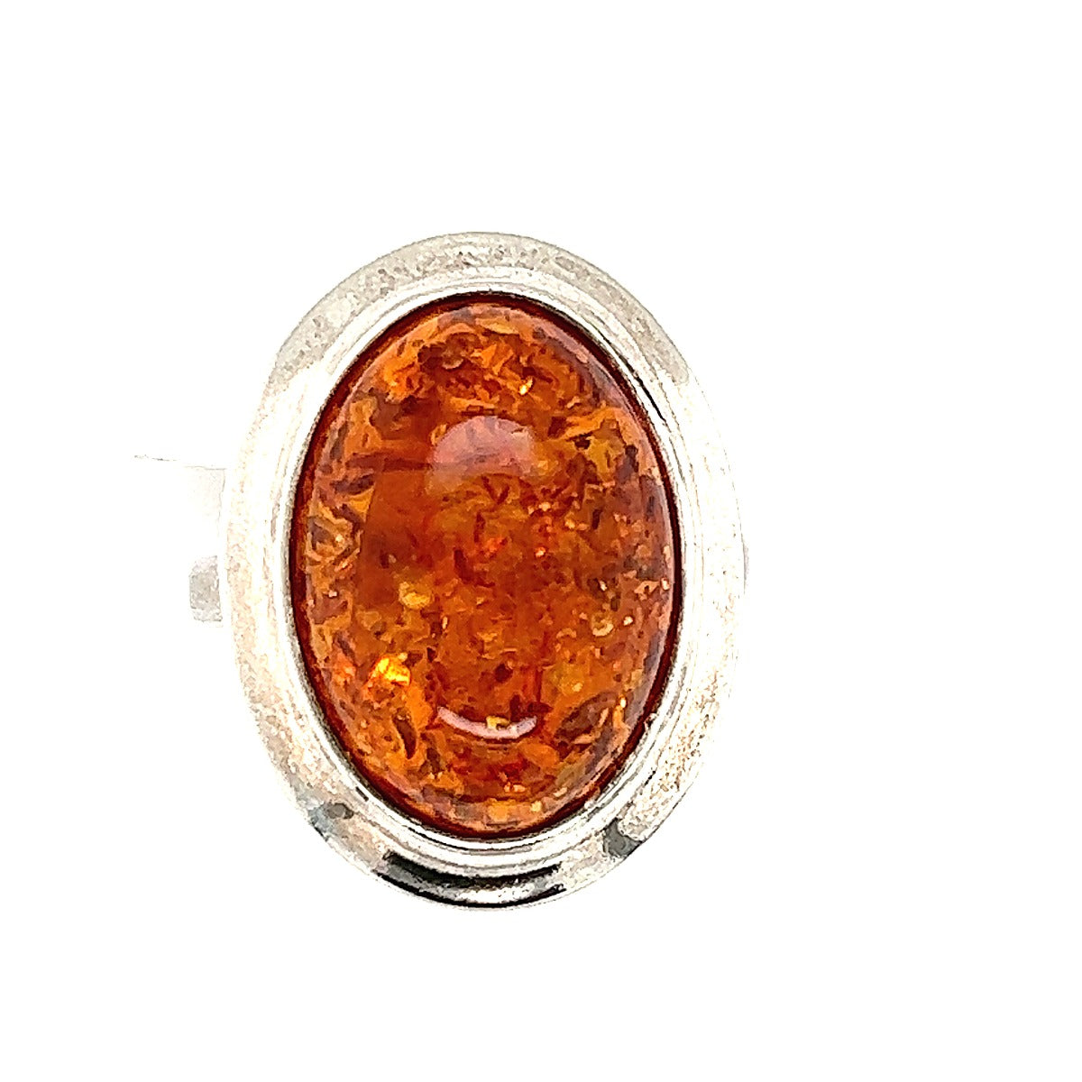 Sterling Silver Amber Ring (ambr7716)