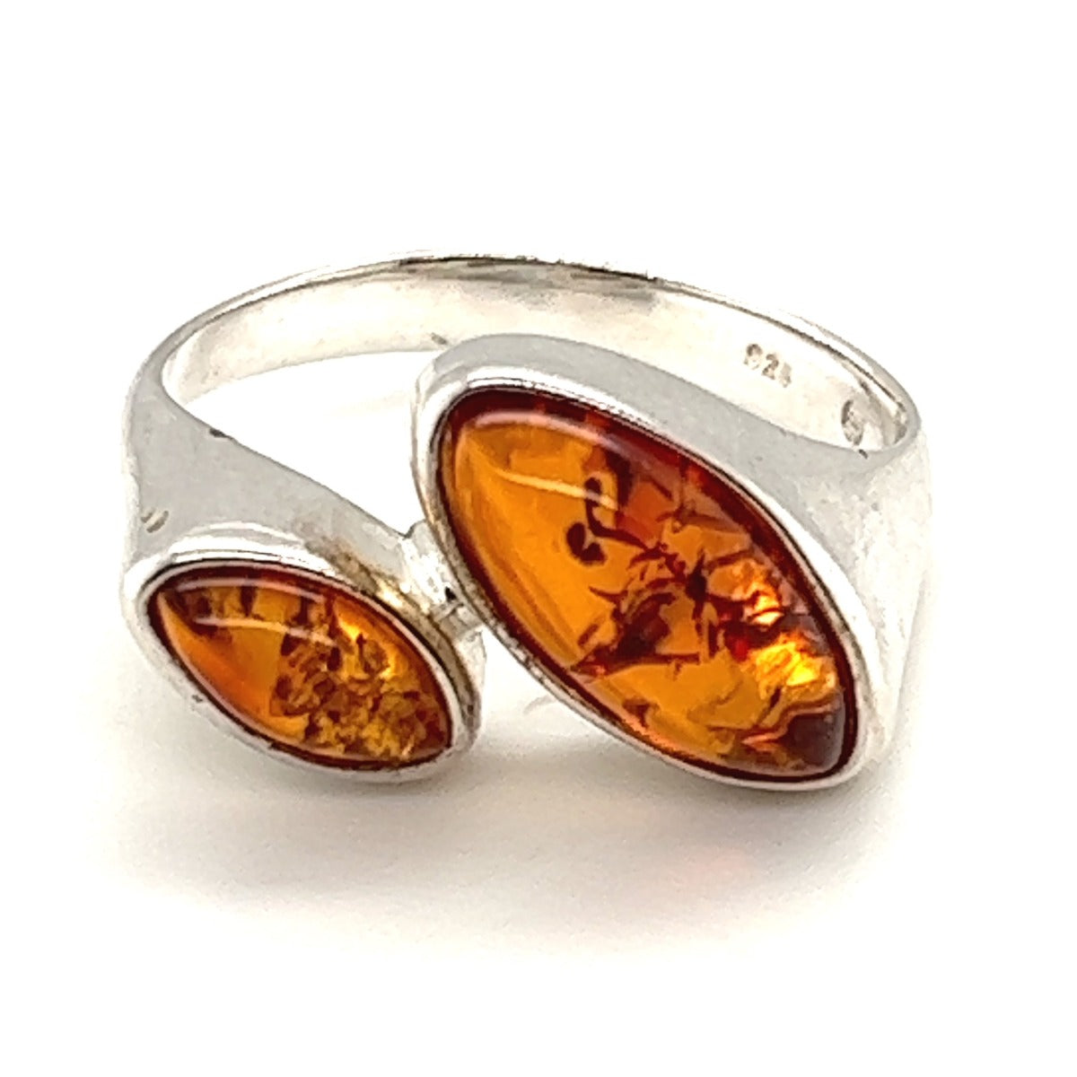 Sterling Silver Amber ring (ambr220)