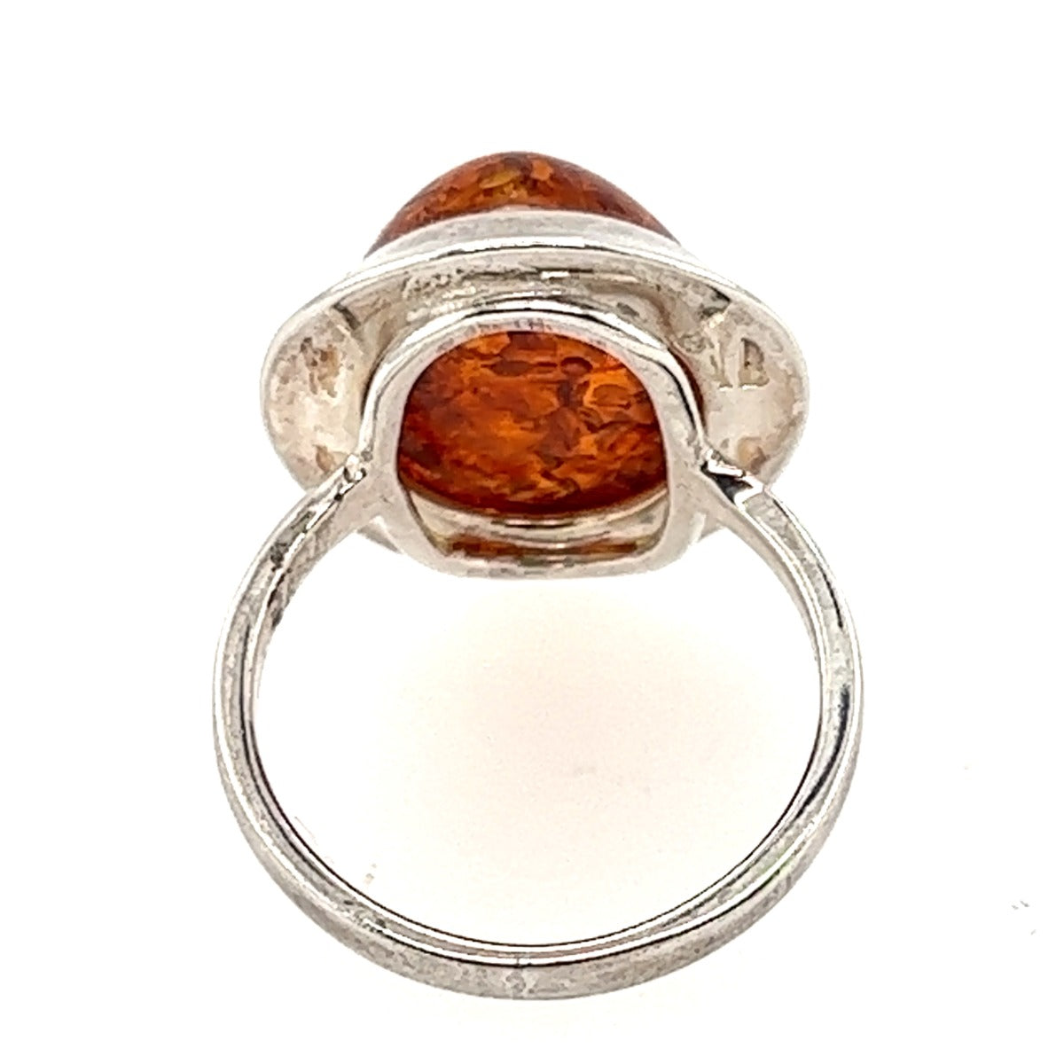 Sterling Silver Amber Ring (ambr7716)