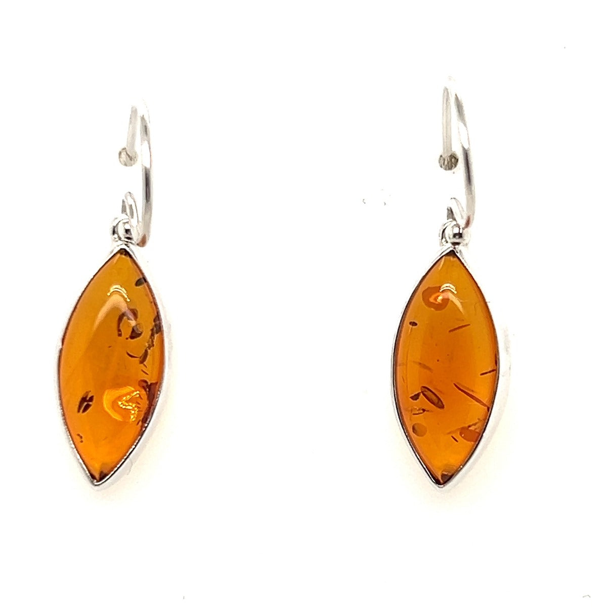 Sterling Silver Amber Earrings (ame100)