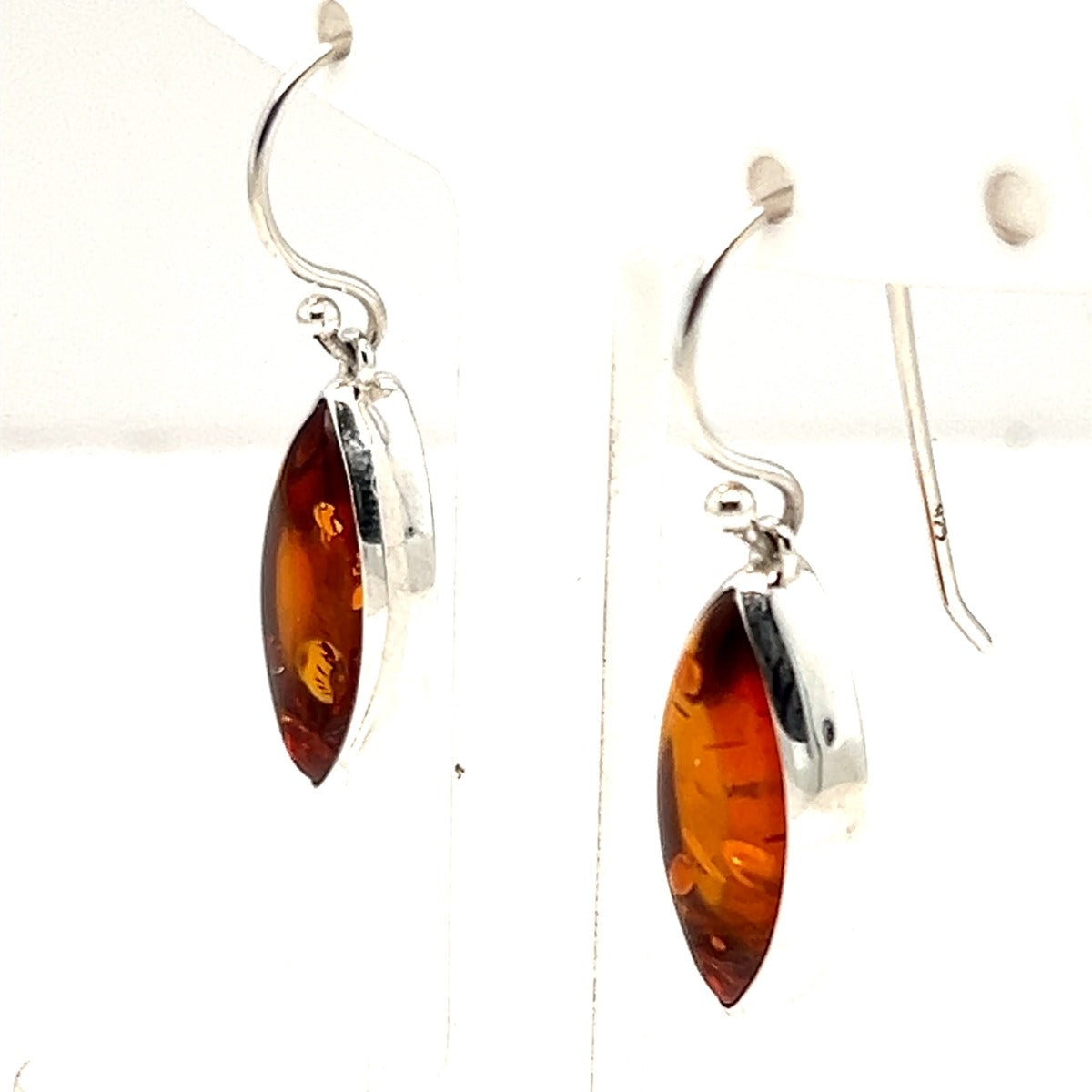 Sterling Silver Amber Earrings (ame100)