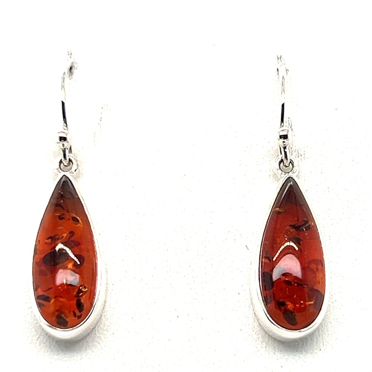 Sterling Silver Amber Earrings (ame102)