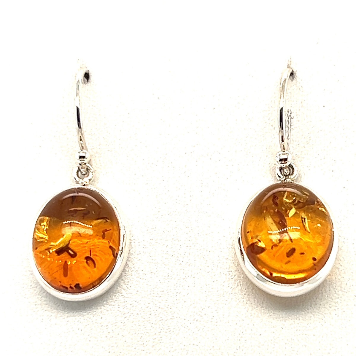 Sterling Silver Amber Earrings (ame103)