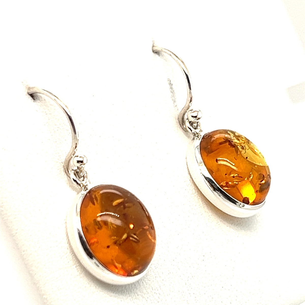 Sterling Silver Amber Earrings (ame103)