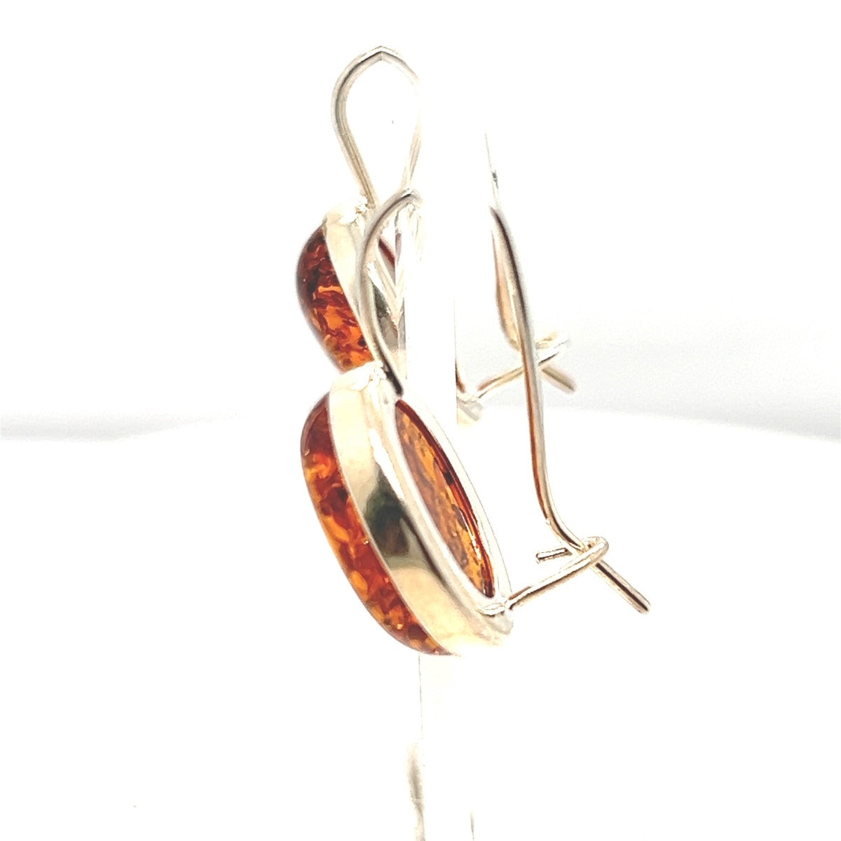 Sterling Silver Amber Earrings (ame116)