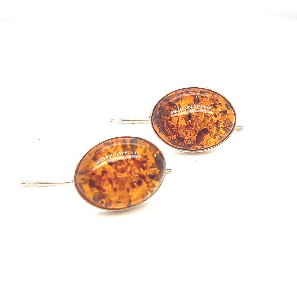 Sterling Silver Amber Earrings (ame116)