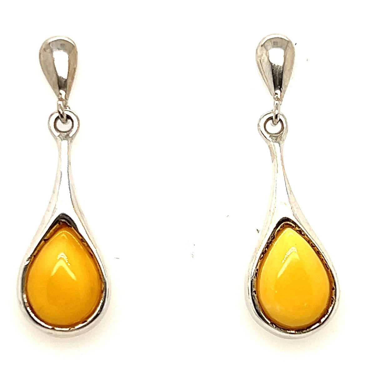 Sterling Silver Amber Earrings (ame6256)