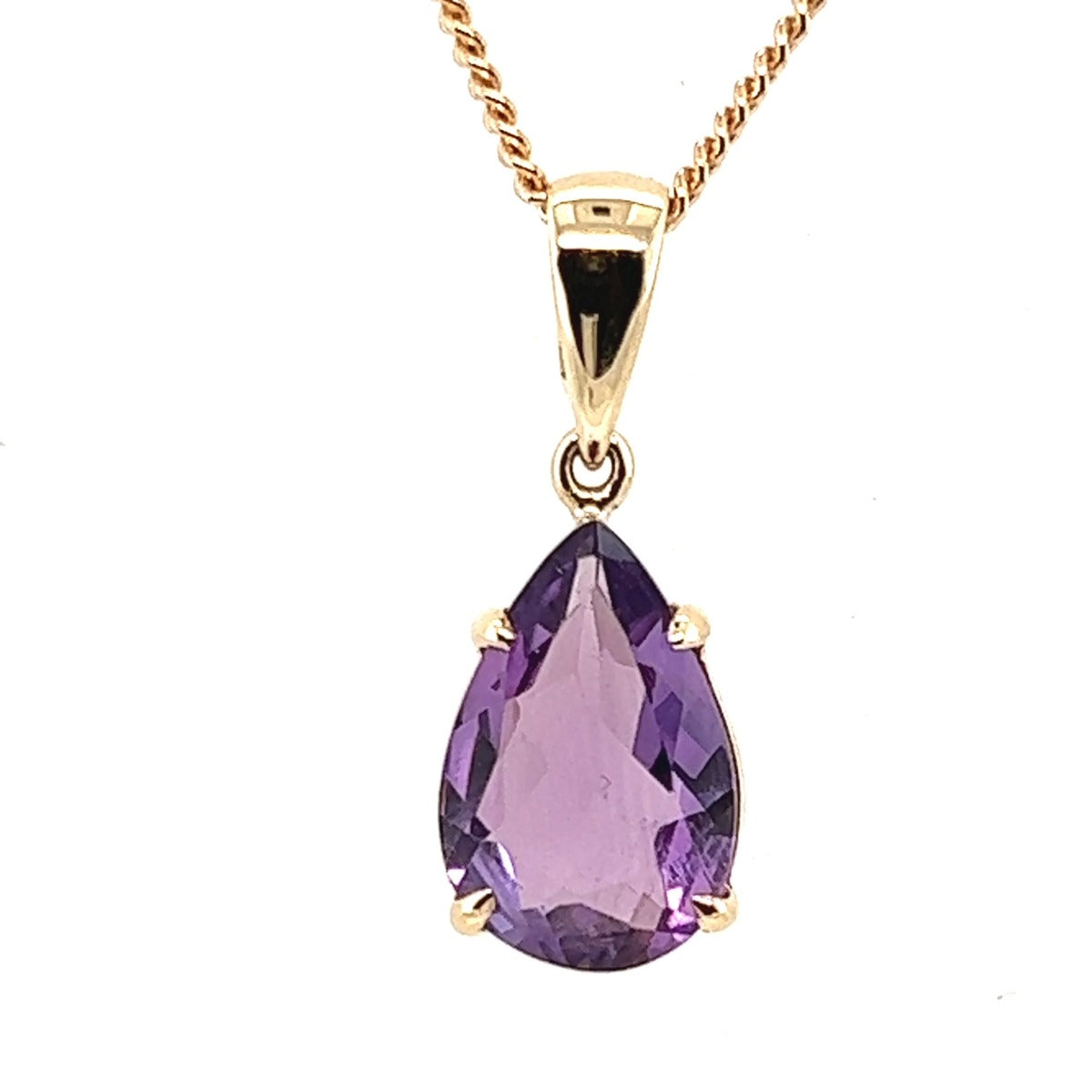 9ct Gold Amethyst Pendant (ampen101)