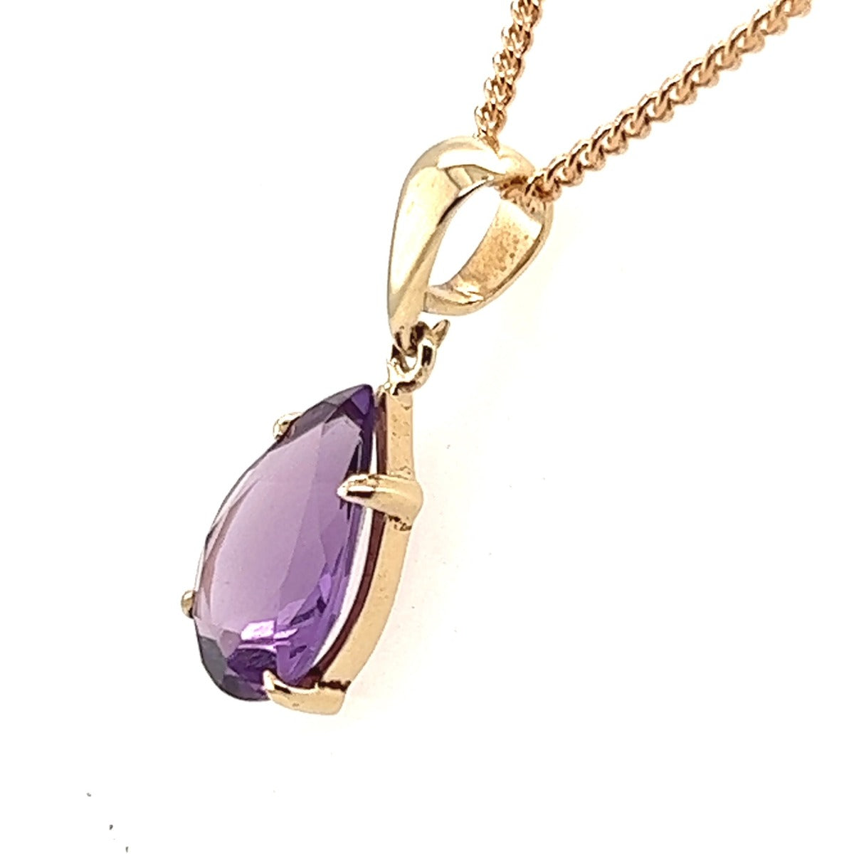 9ct Gold Amethyst Pendant (ampen101)