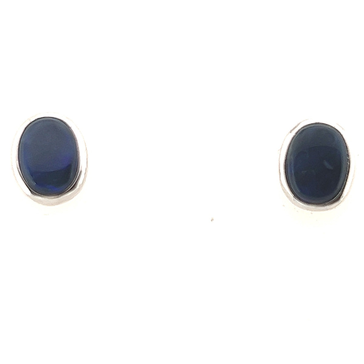 Sterling Silver Black Opal earrings (ssblkear4)