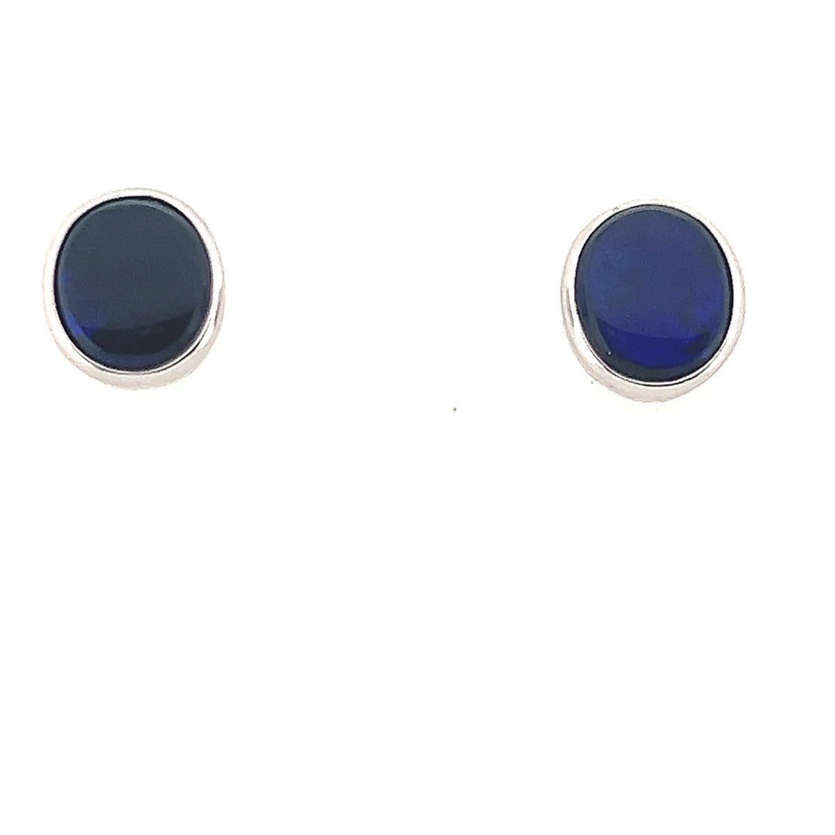 Sterling Silver Black Opal Earrings (ssblkear2)