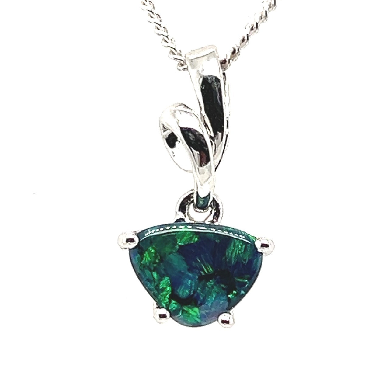 Sterling Silver Solid Black Opal Pendant (SSBP707 )