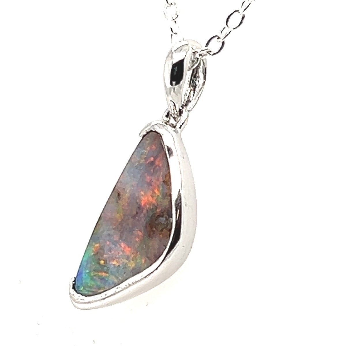 Sterling Silver Boulder Opal Pendant  (ssbop547)