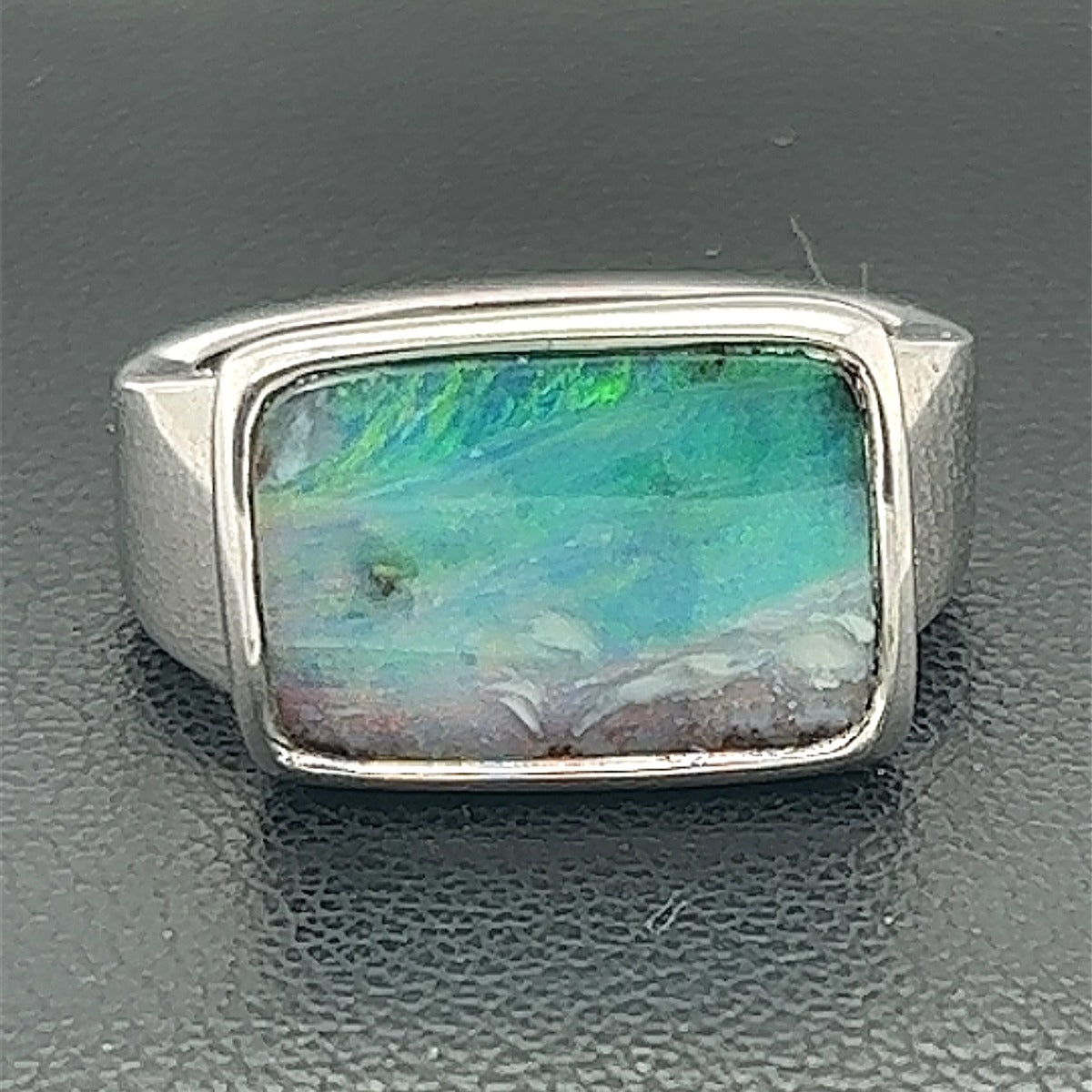 Sterling Silver Solid Boulder Opal Ring (ssr7806)