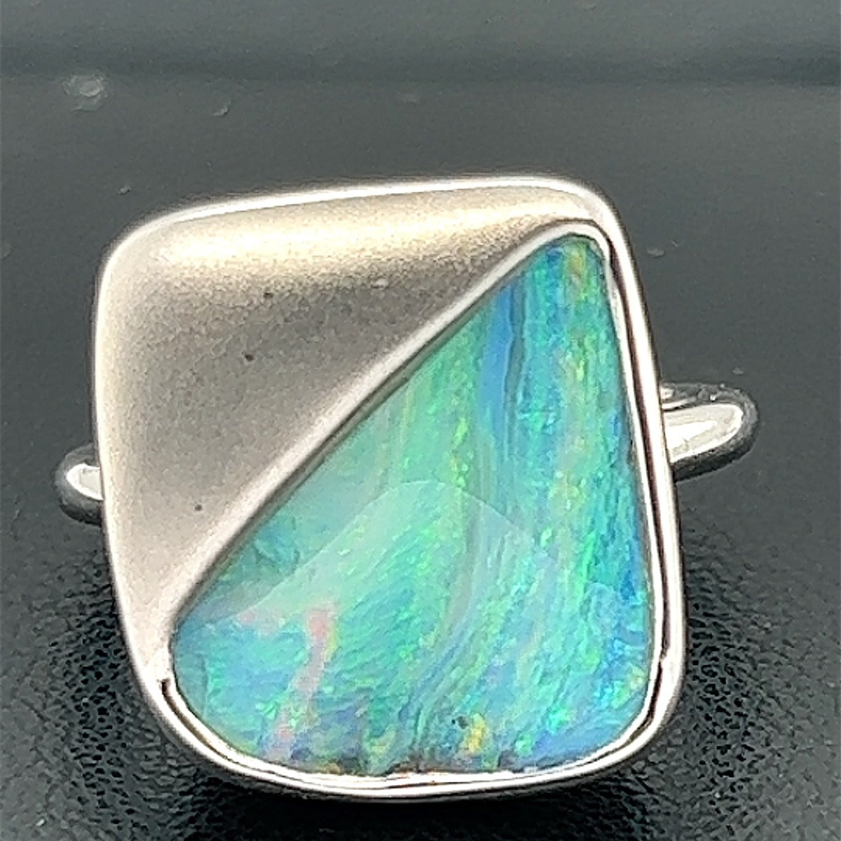 Sterling Silver Solid Boulder Opal Ring (ssr793)