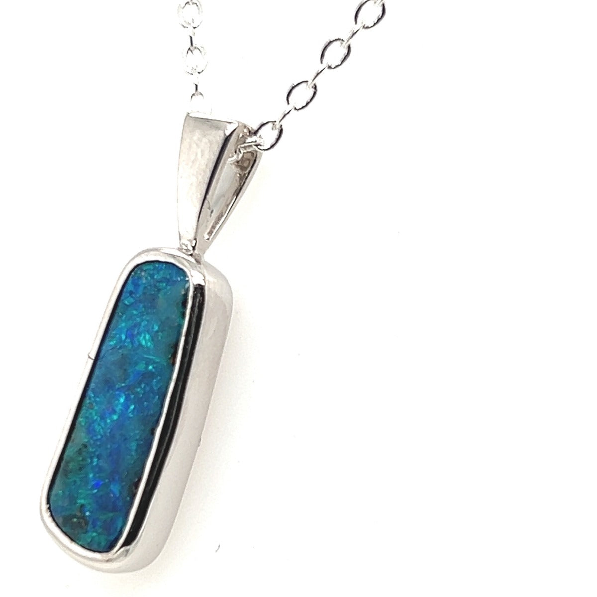 Sterling Silver Boulder Opal Pendant  (boup540)