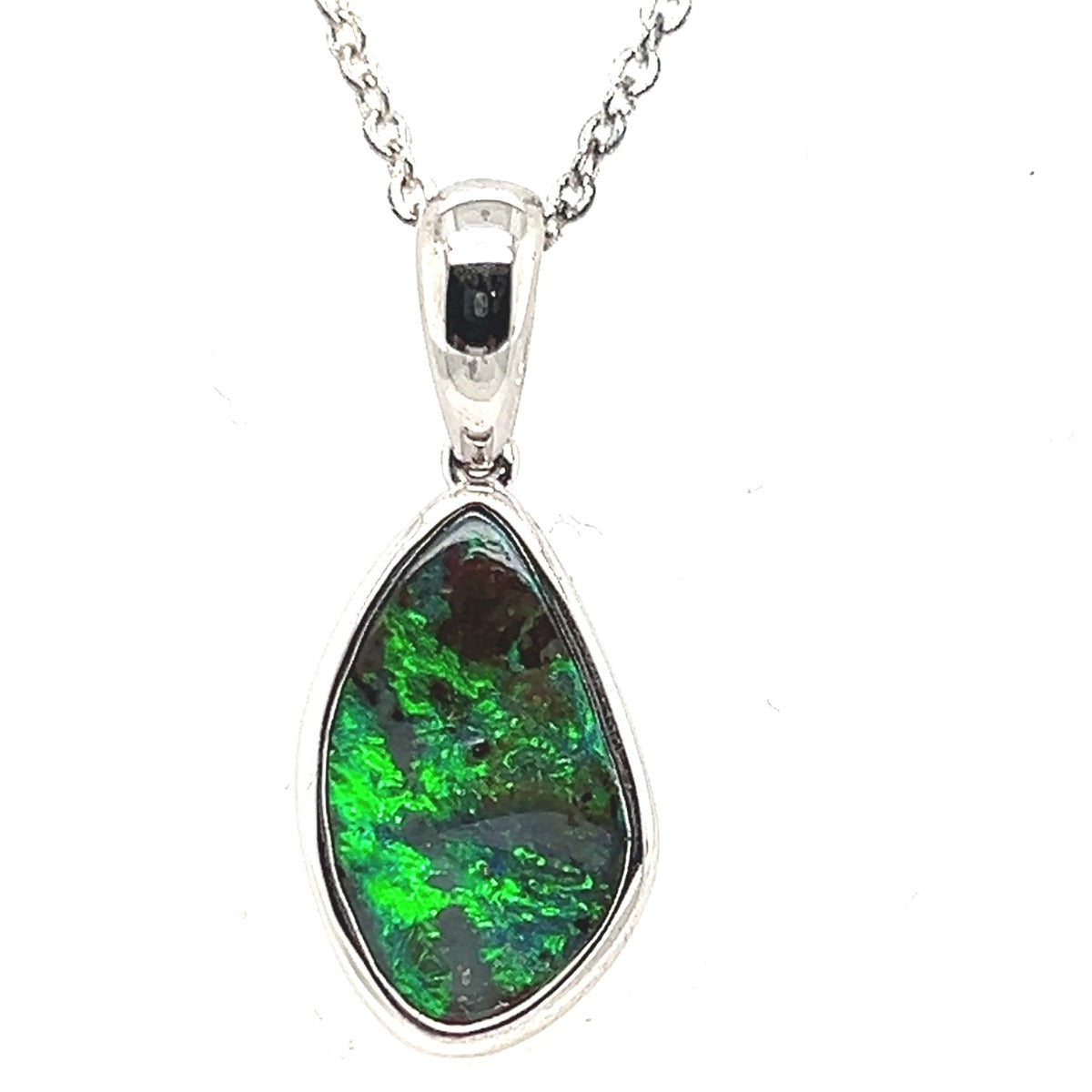 Sterling Silver Boulder Opal Pendant  (boup541)