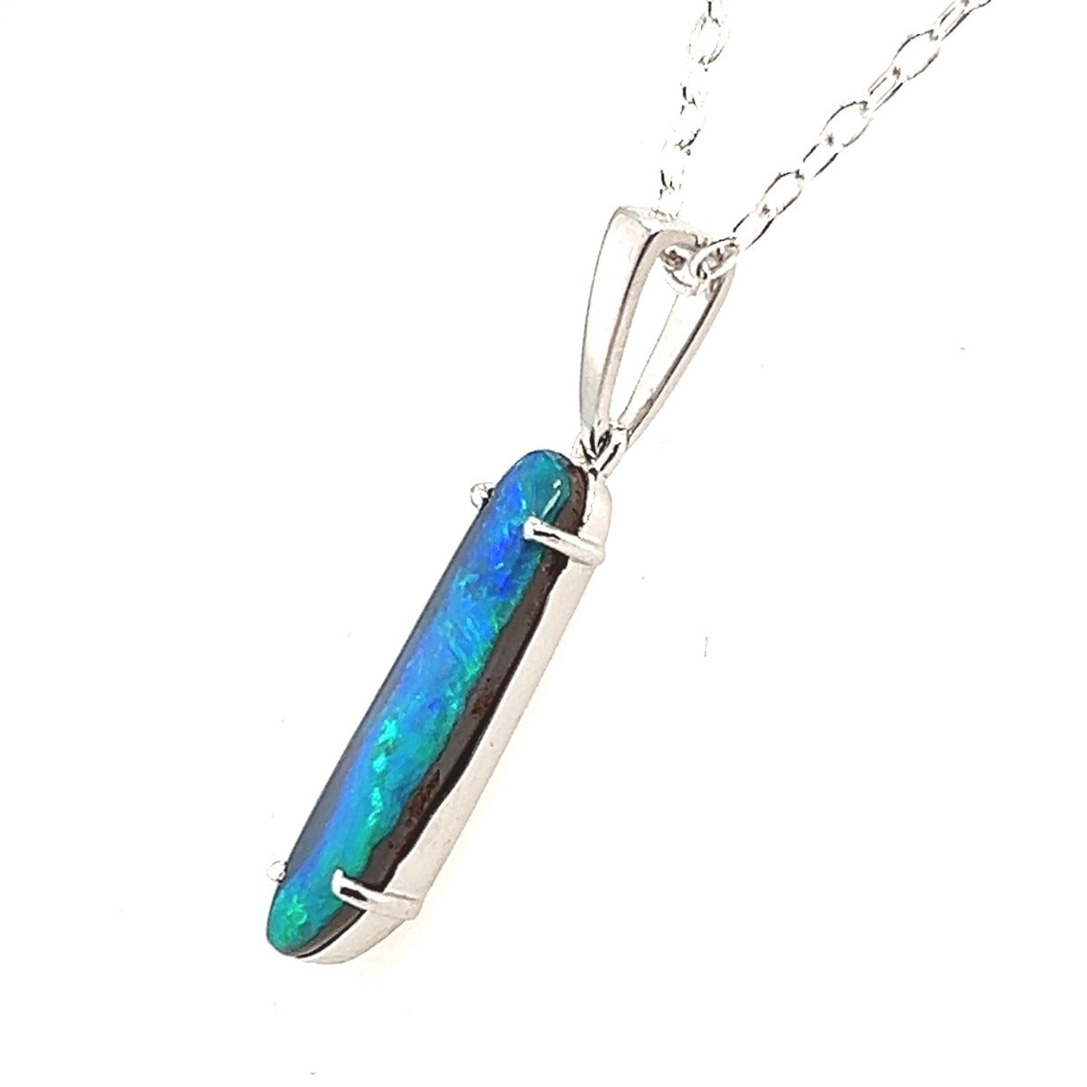 Sterling Silver Boulder Opal Pendant  (ssboup542)