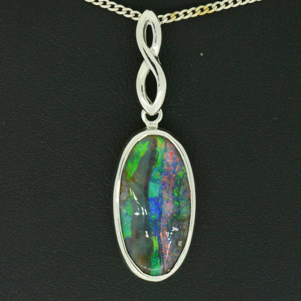 Sterling Silver Boulder Opal Pendant (SSBP3360)