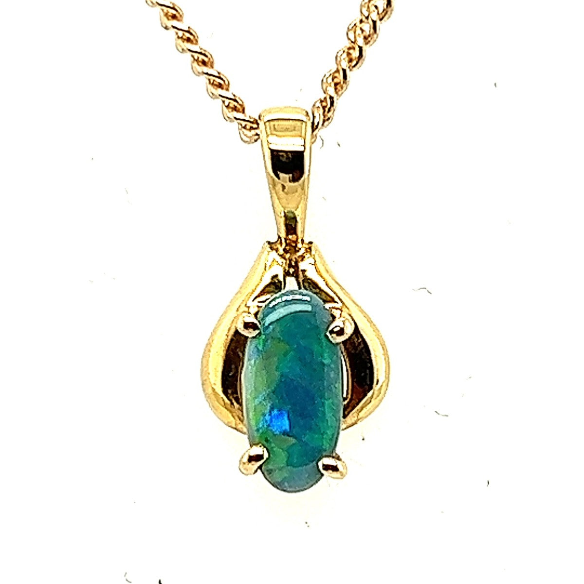 18ct Solid Black Opal Pendant (bp2014)