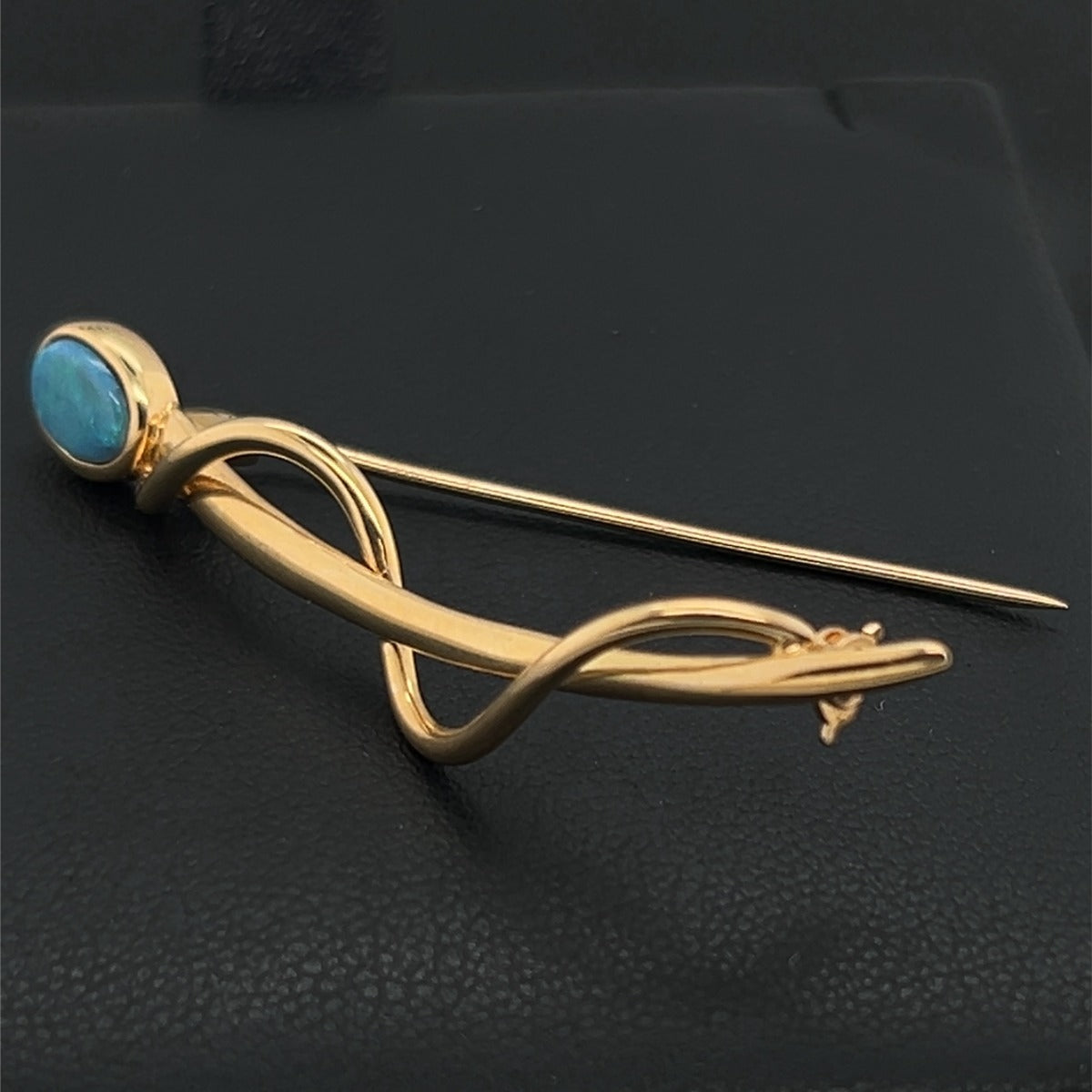 14ct gold Doublet Opal Brooch (dbr19)