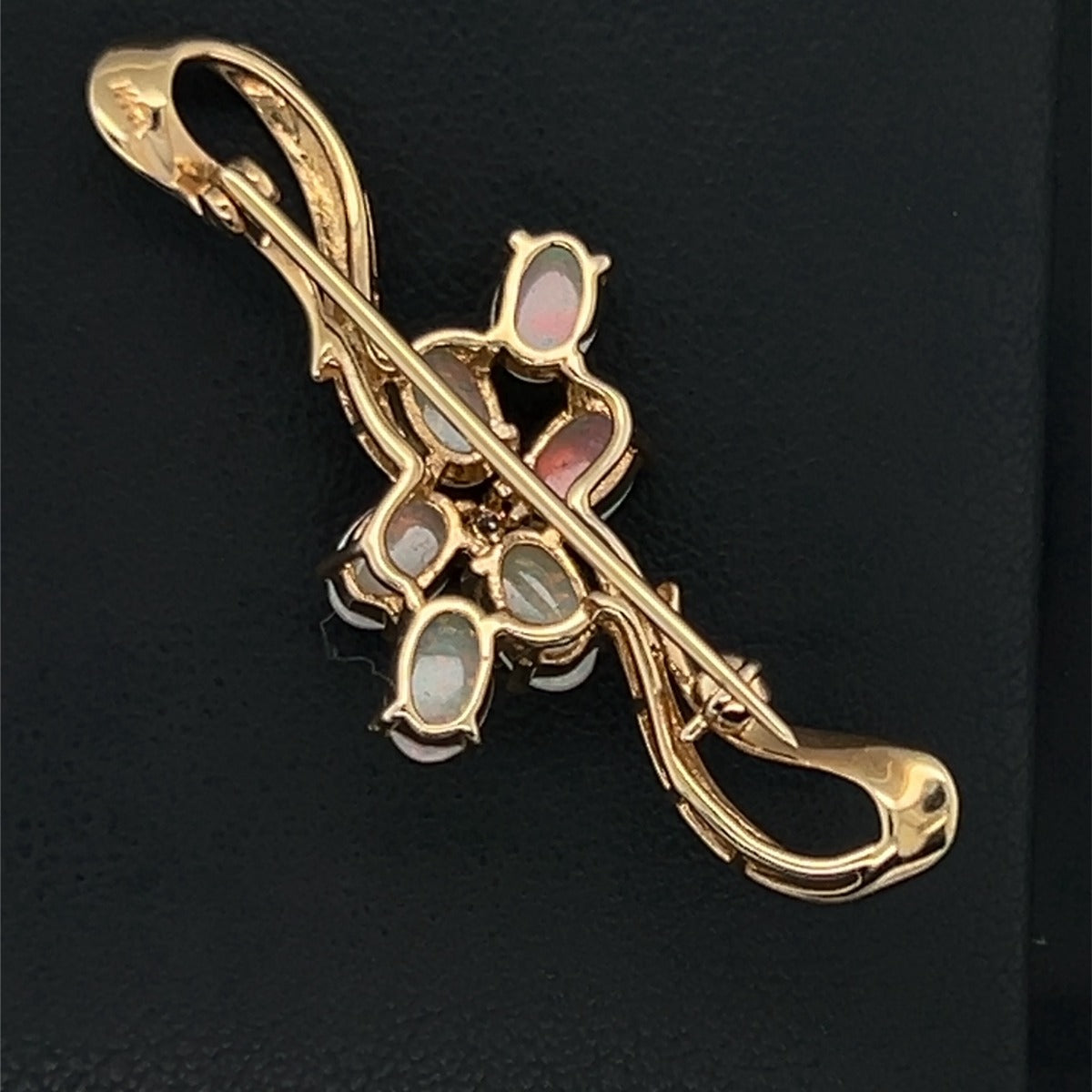 18ct yellow gold brooch with diamond (br7815)