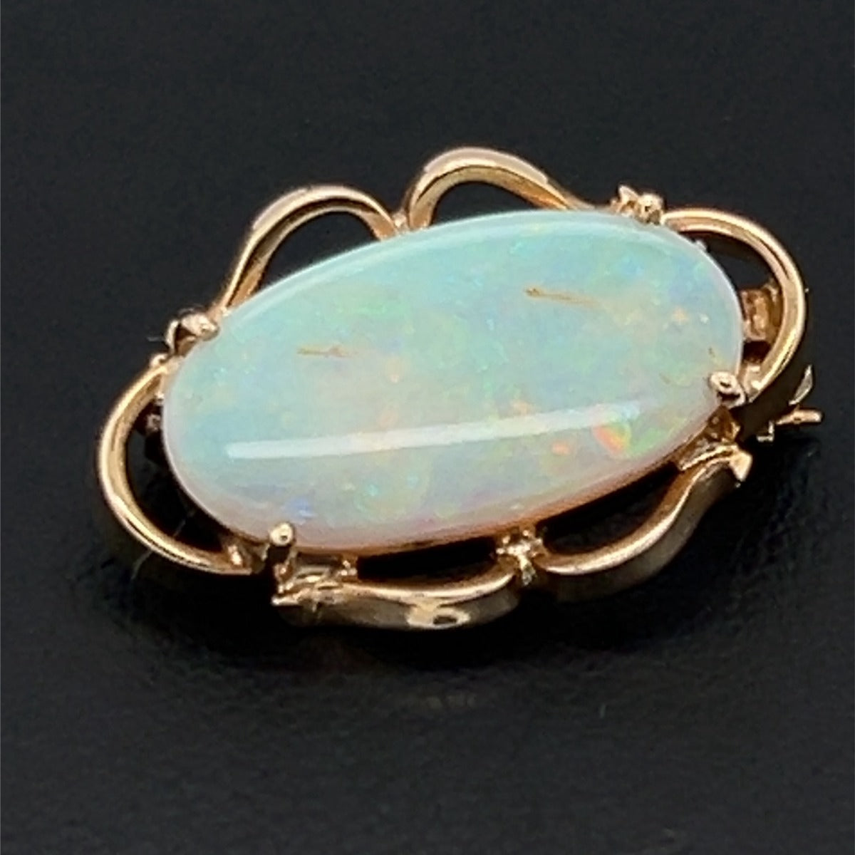 14ct Solid Opal Brooch (sb1011)