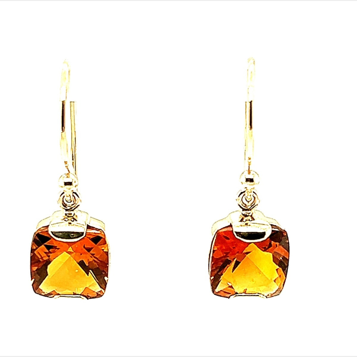 9ct Yellow Gold Citrine Earrings (citear1)