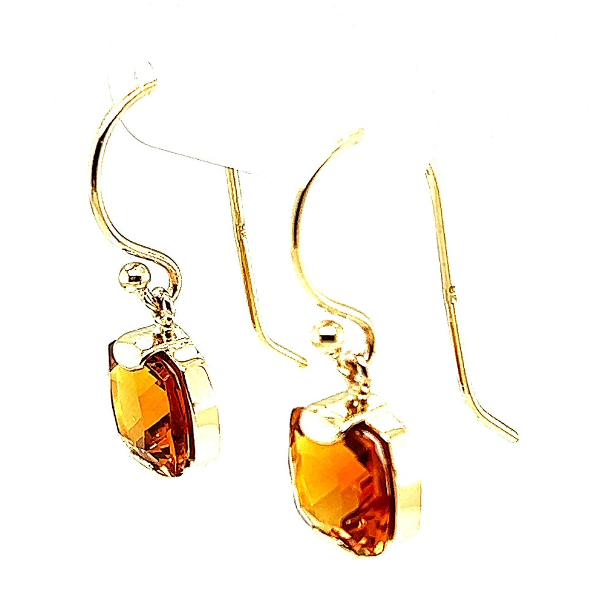 9ct Yellow Gold Citrine Earrings (citear1)