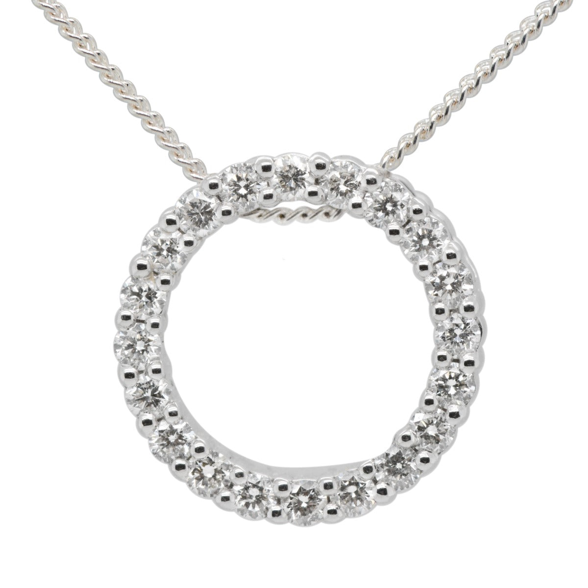 18ct White Gold diamond Pendant (diape810)