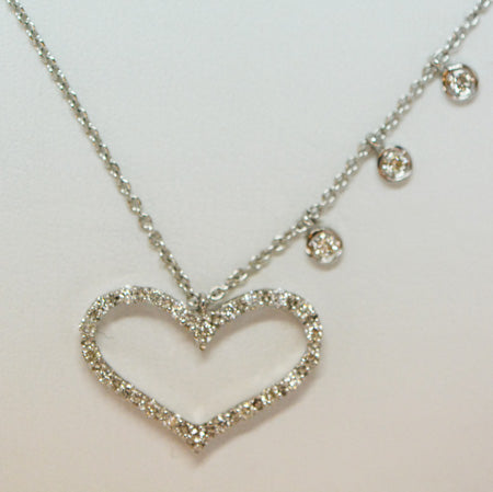 14ct diamond heart necklace