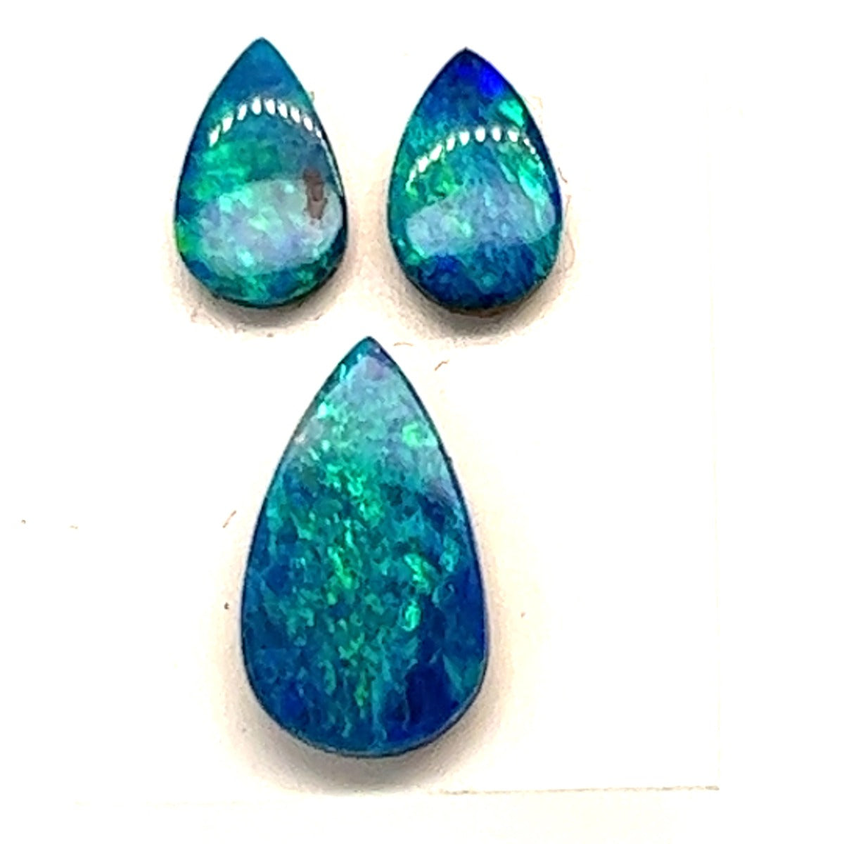 3 Tear Drop Doublet Opals