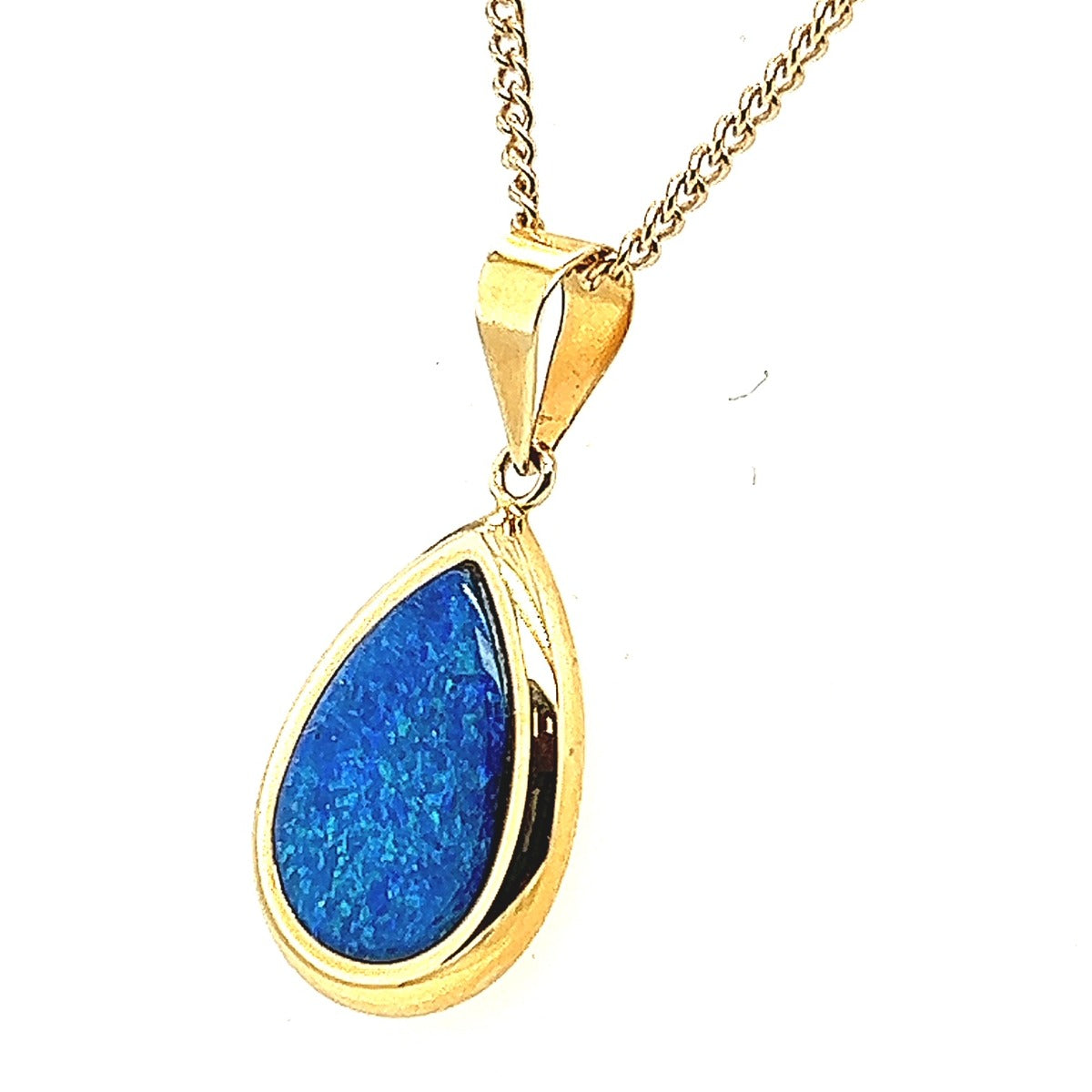 14ct Gold Doublet Opal Pendant (dp236)