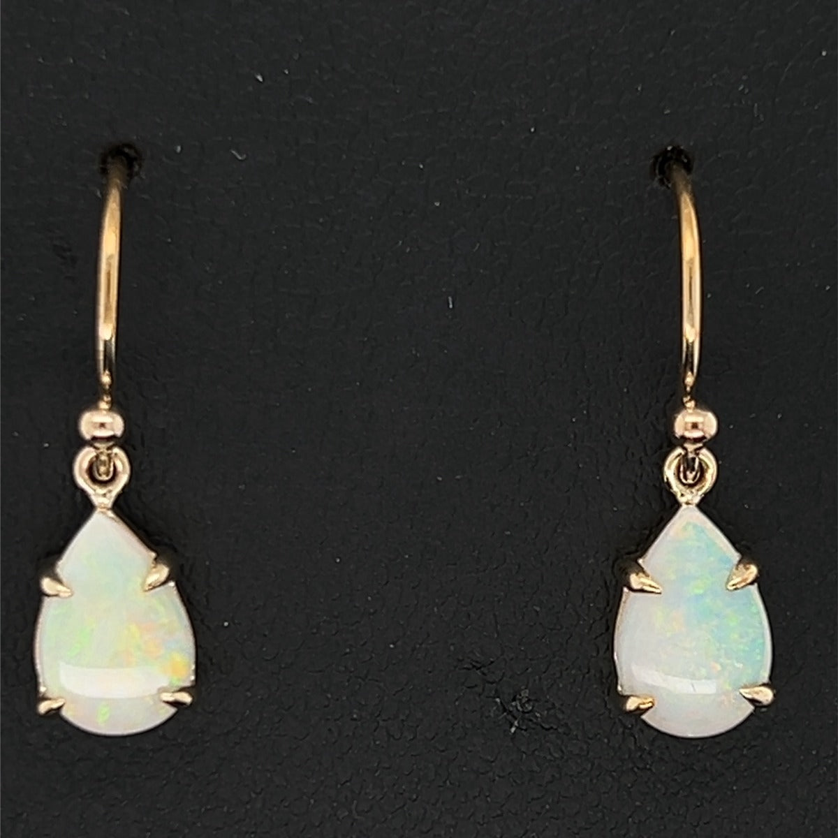 9ct Gold Solid Opal Earrings (sear4)