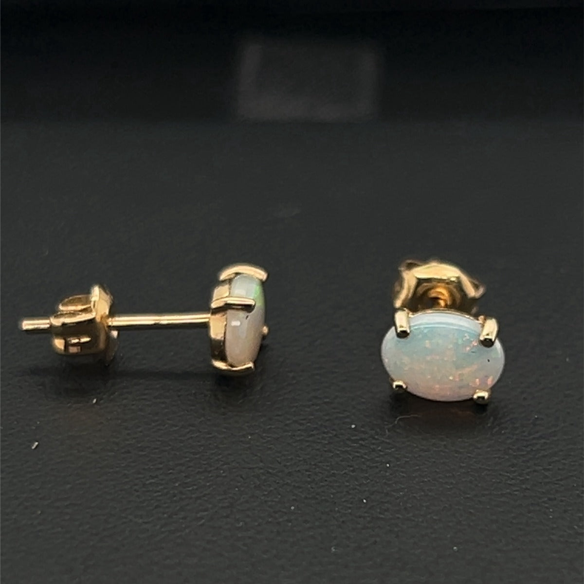 14ct Gold Solid Opal Earrings (sear2)