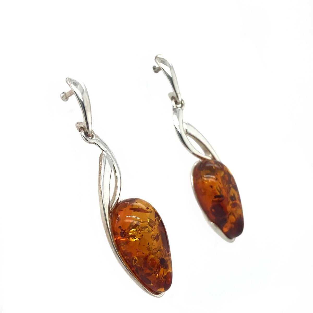 Sterling Silver Amber Earrings (SAE1003)