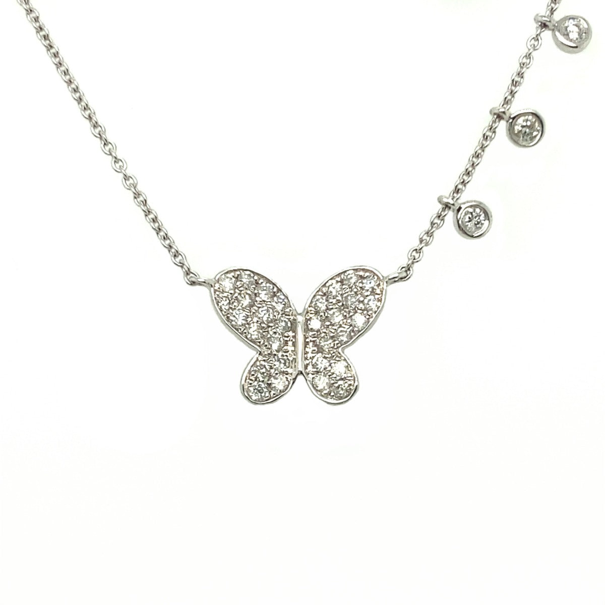 14ct Diamond Butterfly Necklace