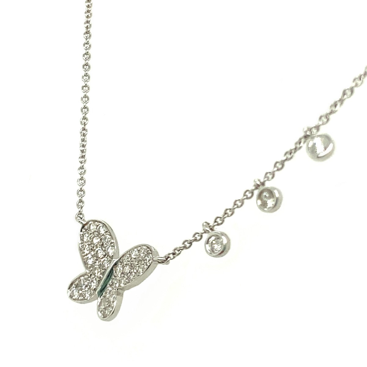 14ct Diamond Butterfly Necklace