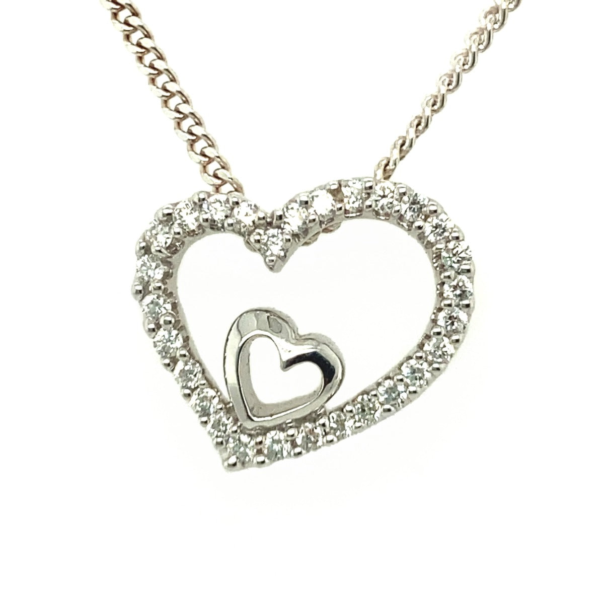 18ct Diamond Heart Pendant