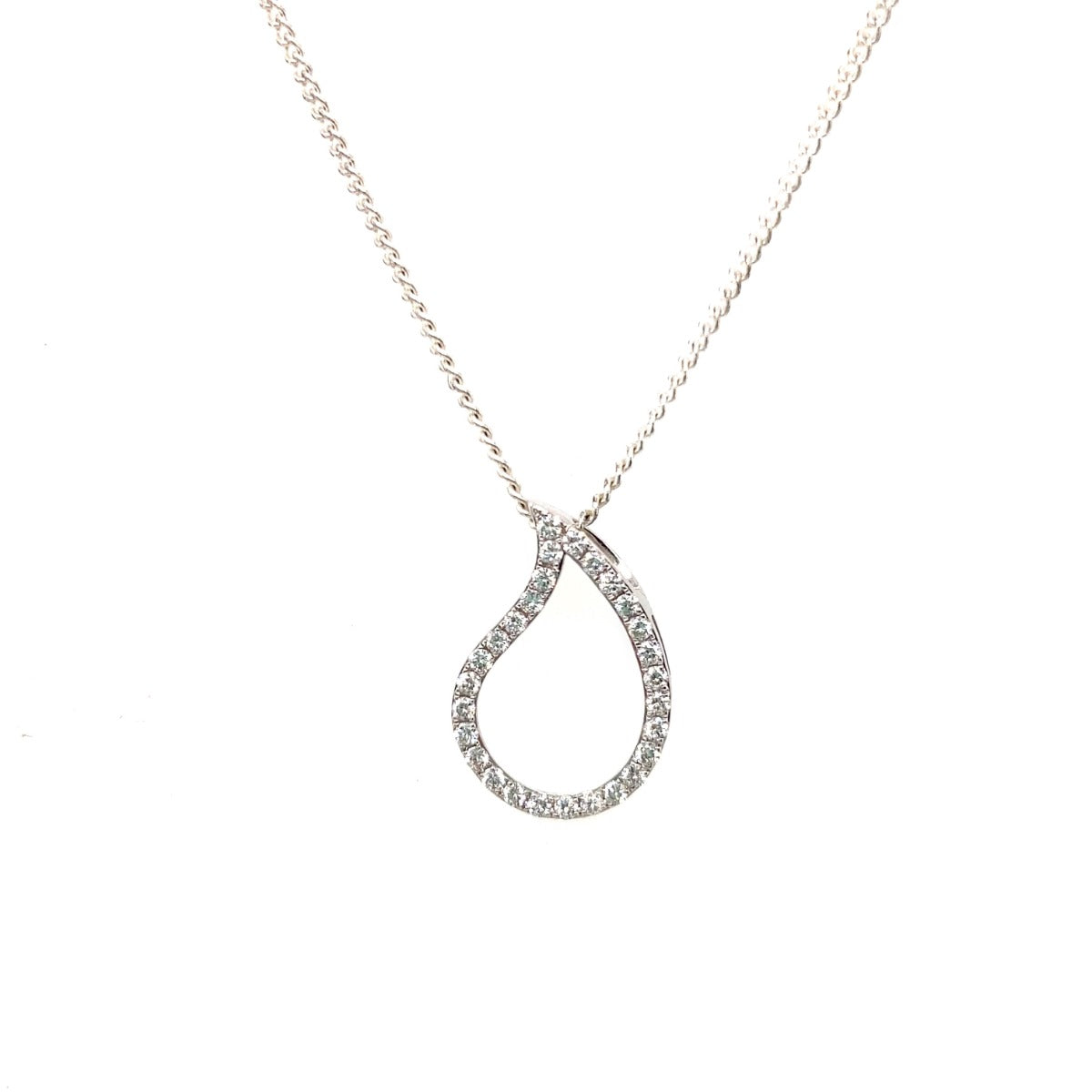 18ct Diamond Water Drop Pendant