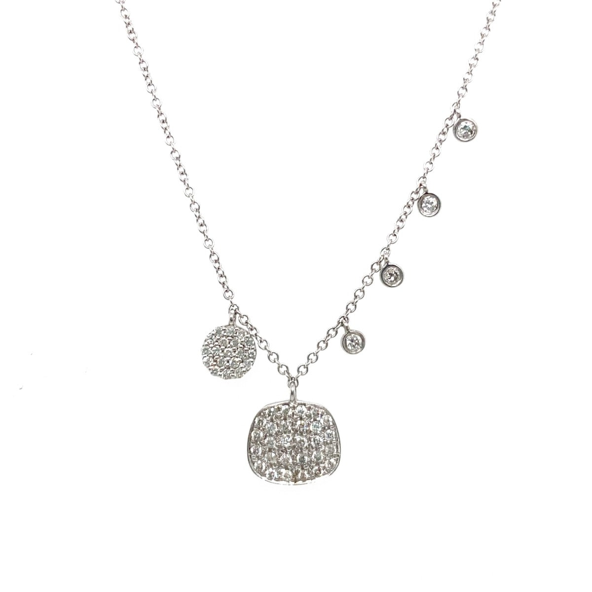 14ct Diamond Cluster Necklace