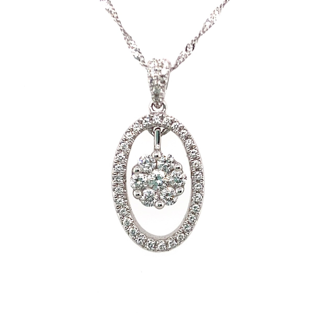 18ct Hanging Diamond Pendant