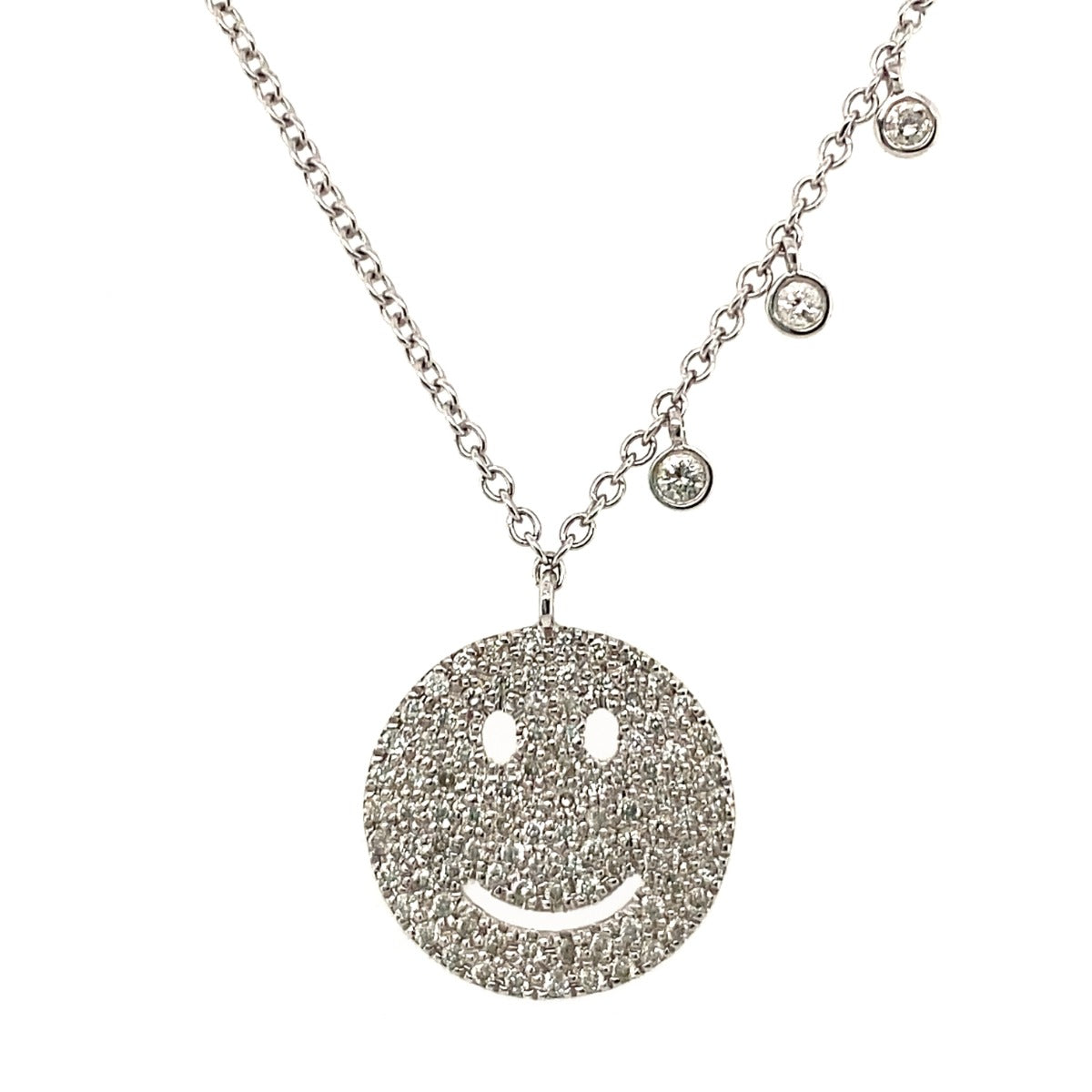 14ct Smiley Face Diamond Necklace