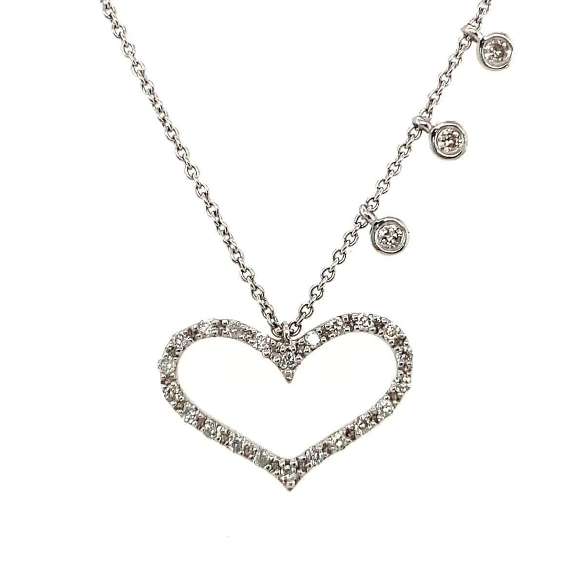 14ct diamond heart necklace