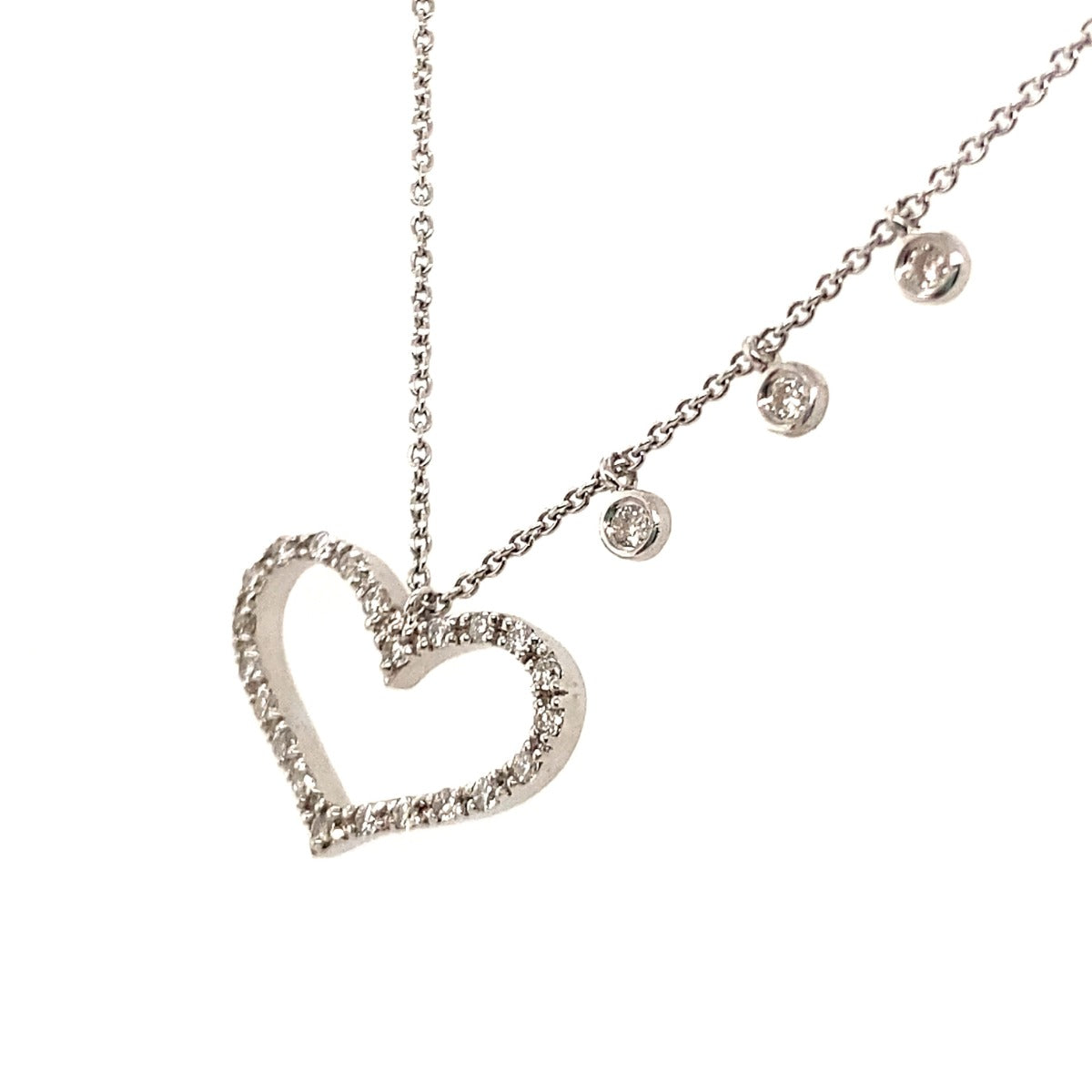 14ct diamond heart necklace